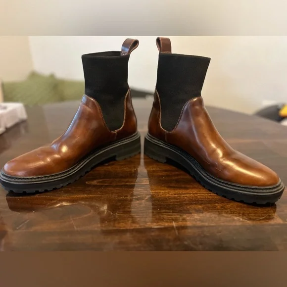 Loeffler Randall knit- panel ankle Chelsea boot - Picture 4 of 7